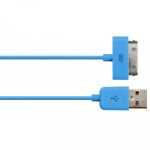 Câble de charge et de synchronisation longueur 3 mètres bleu pour Apple iPhone, iPad et iPod