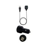 Mini chargeur allume-cigare à double ports USB et courant de charge de 2A pour Apple iPad/iPhone/iPod