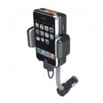 Transmetteur FM iPhone, iPod avec télécommande, support voiture chargeur allume-cigare